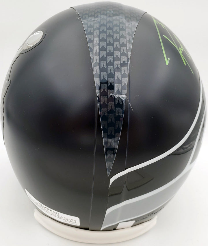 Russell Wilson Signed Seahawks SB Full Size Replica Helmet In Green RW Holo