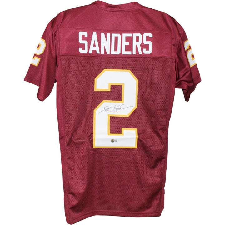 Deion Sanders Autographed/Signed College Style XL Red Jersey Beckett W 53319