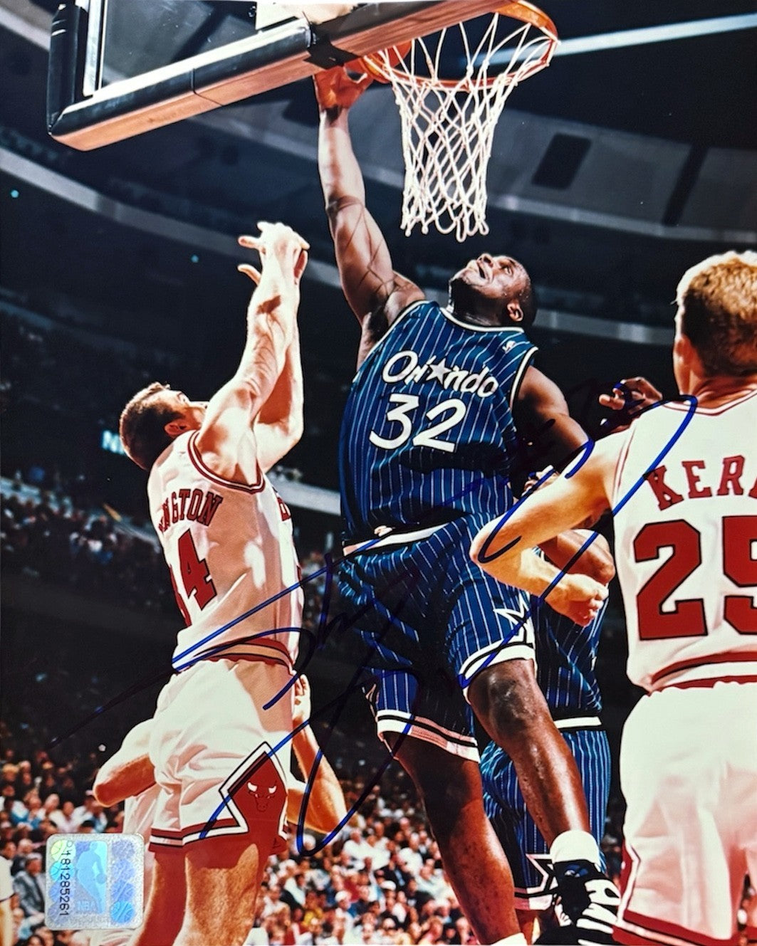 Shaquille O'Neal signed Orlando Magic NBA 8x10 Photo #32-The Score Board COA HOF