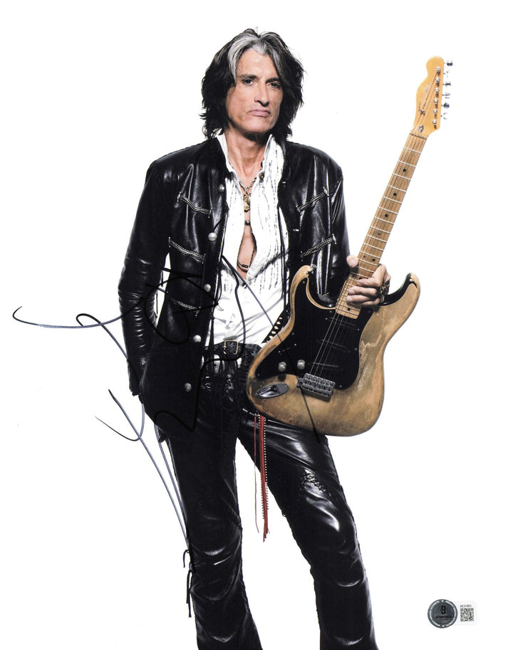 Joe Perry Autographed Signed 11x14 Photo Aerosmith Beckett BAS QR #AE31953