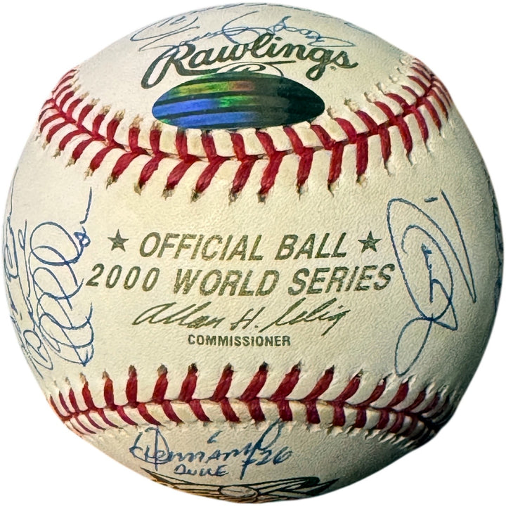 New York Yankees 2000 World Series Champs Team signed Baseball 24 sigs- Steiner