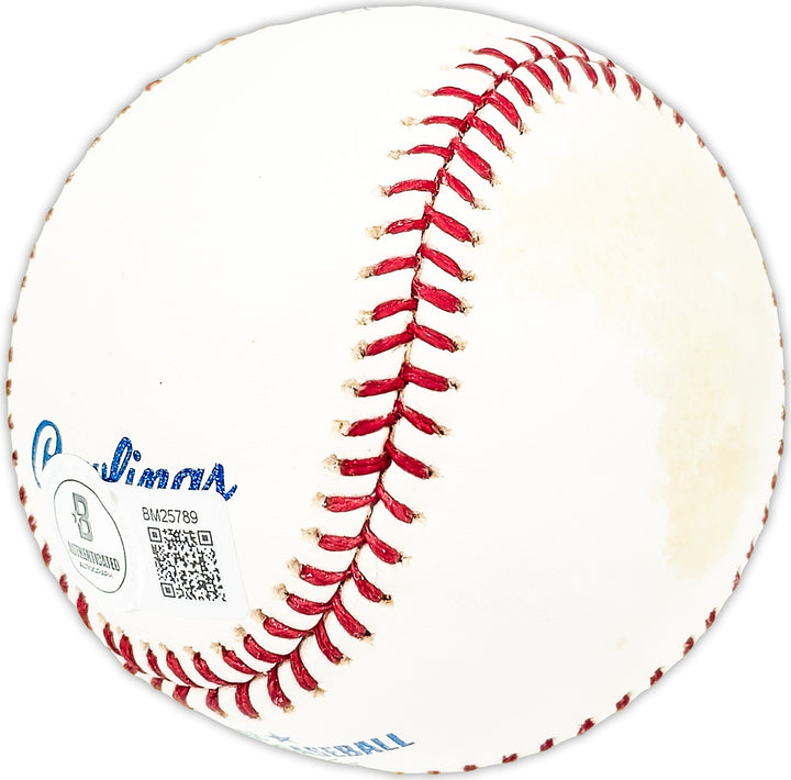 Bob "Hawk" Taylor Signed MLB Baseball Braves "1957 Braves" Beckett #BM25789
