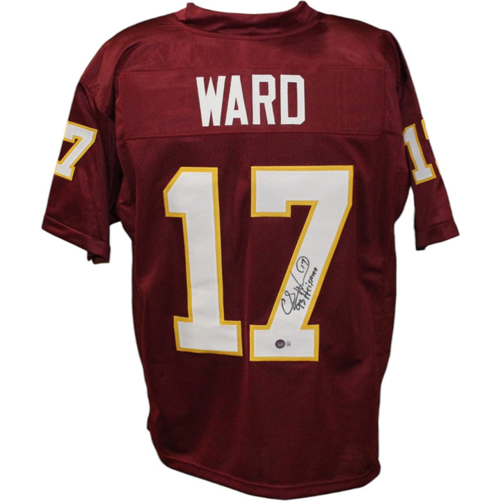 Charlie Ward Autographed/Signed College Style Red Jersey Beckett 44398