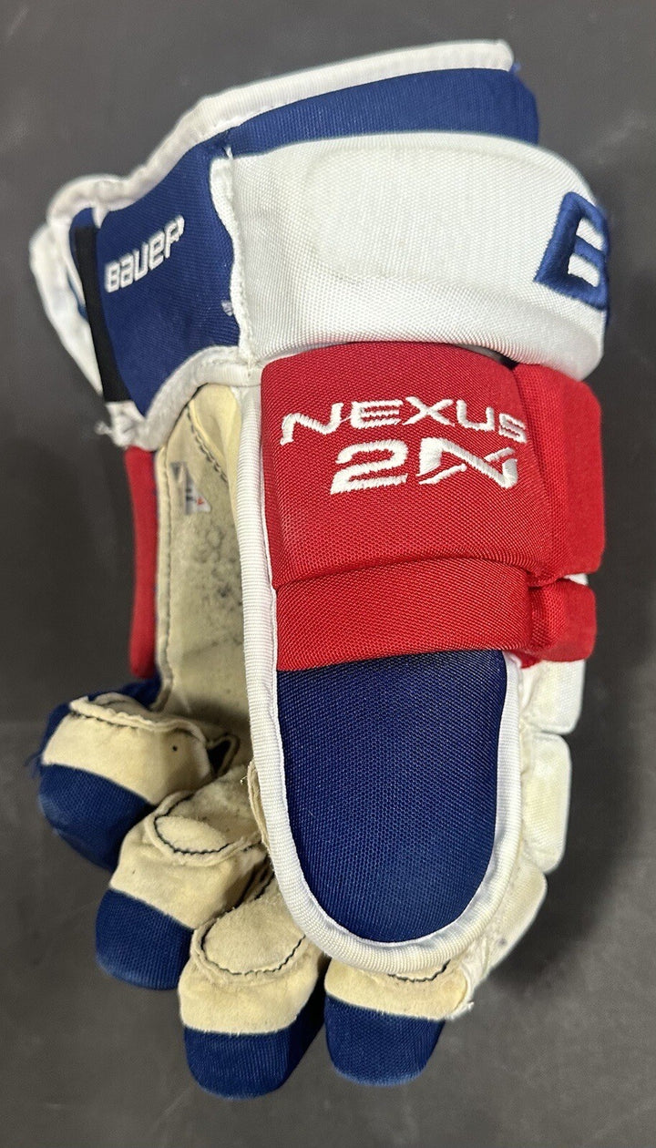 Adam Fox New York Rangers 2022 Game Used Bauer Nexus Gloves Pair Fanatics COA
