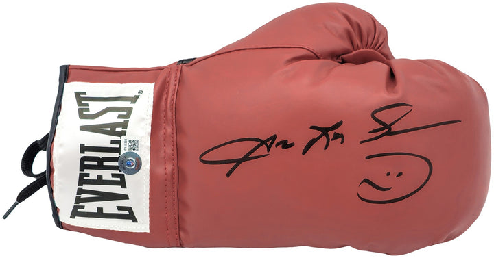 Sugar Ray Leonard Signed Red Everlast Boxing Glove Right Handed RH BAS Witness