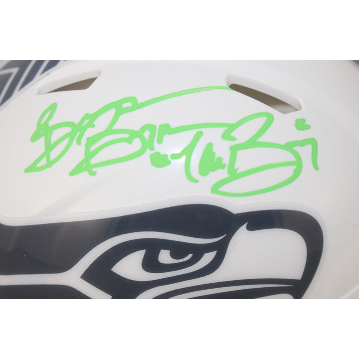 Brian Bosworth Signed Seattle Seahawks 24 STS Mini Helmet The Boz Beckett 53601