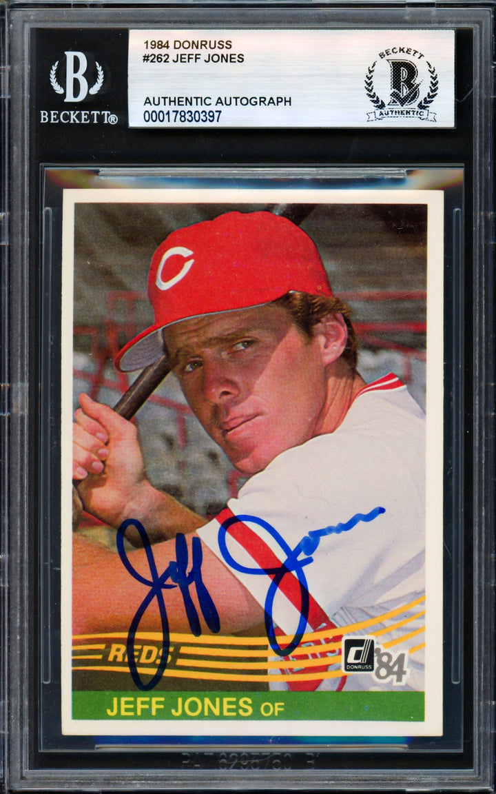 Jeff Jones Signed 1984 Donruss Card 262 Cincinnati Reds Beckett #17830397