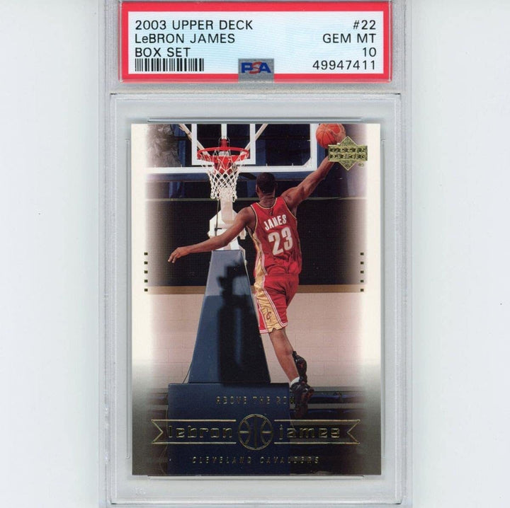 Graded 2003-04 Upper Deck LeBron James #22 Box Set Rookie RC Basketball Card PSA
