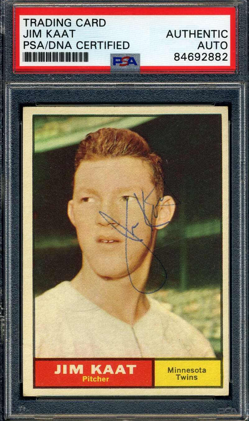Jim Kaat PSA DNA Vintage Signed 1961 Topps Autographed