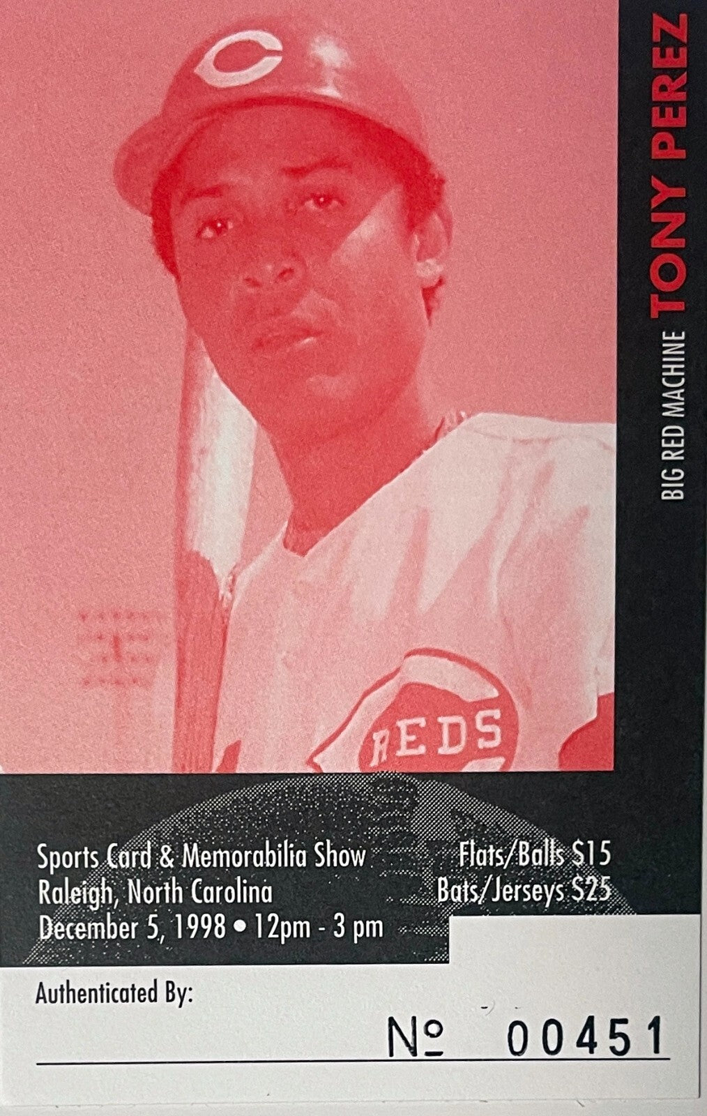 Tony Perez signed Cincinnati Reds 8x10 Photo imperfect Framed- COA/Show Ticket