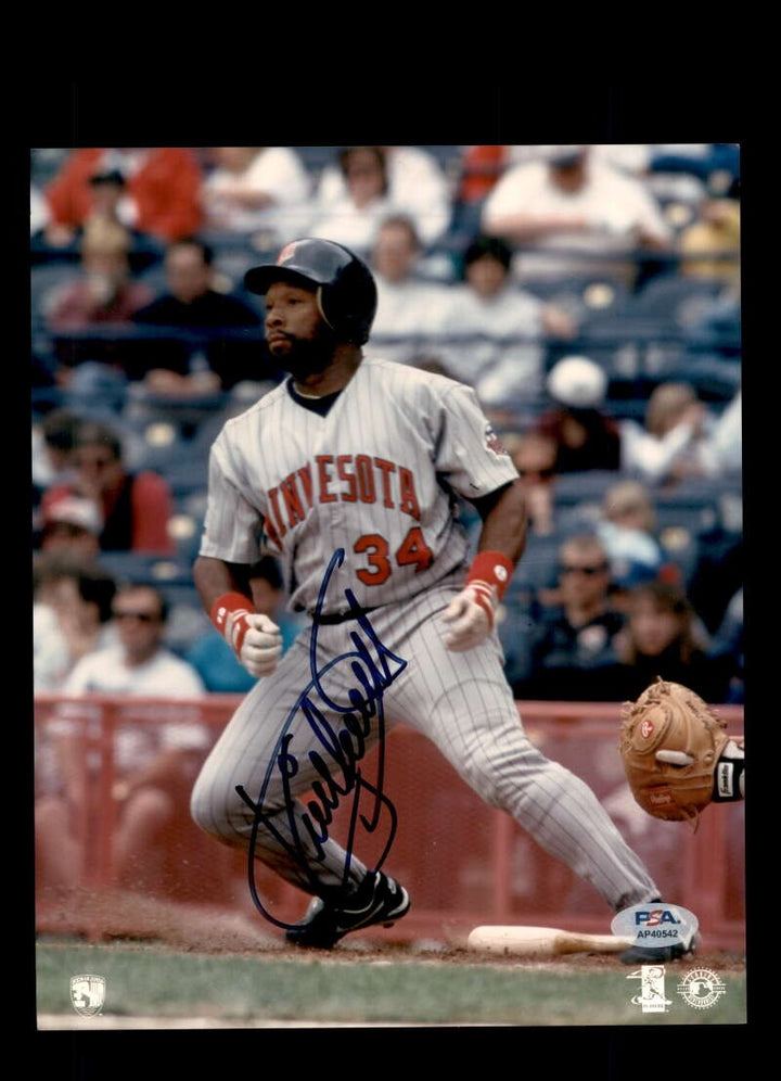 Kirby Puckett PSA DNA Signed 8x10 Photo Autographed Twins
