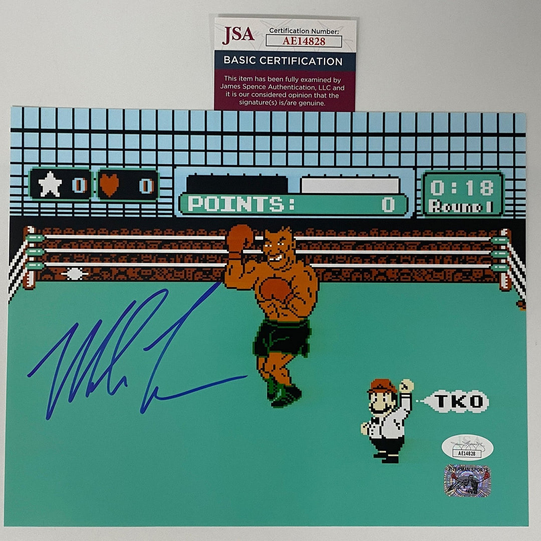 Autographed/Signed Mike Tyson Punchout Nintendo Game 8x10 Photo JSA COA
