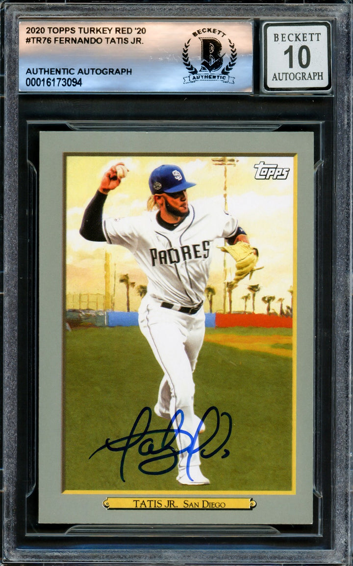 Fernando Tatis Jr Auto 2020 Topps Turkey Red 20 Card TR-76 Padre Auto 10 Beckett