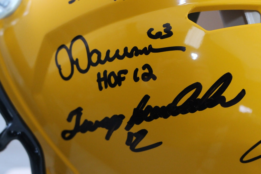 Pittsburgh Steelers Autographed HOF Pro Helmet Franco Bradshaw +12 Beckett 54604