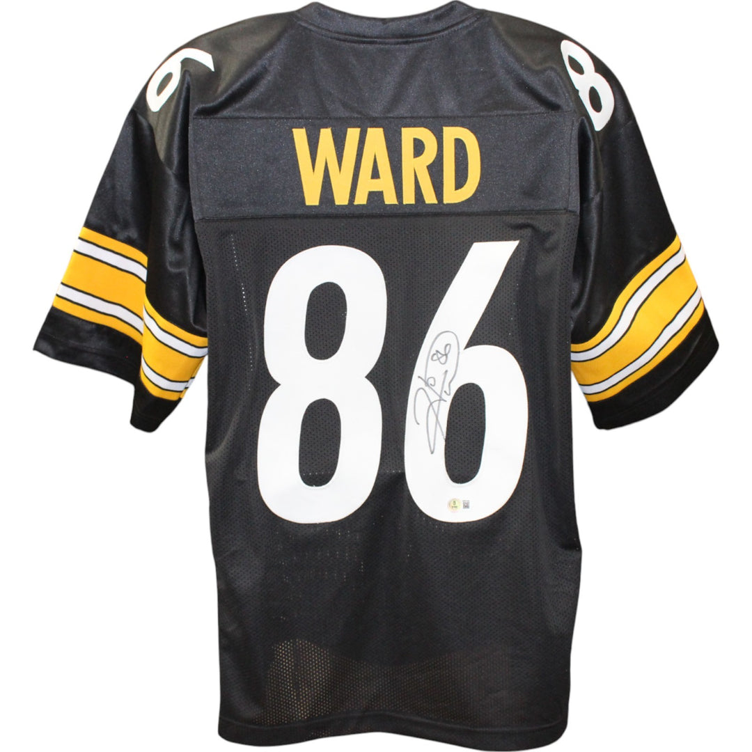 Hines Ward Autographed/Signed Pro Style sz XL Jersey Beckett Witness 50283