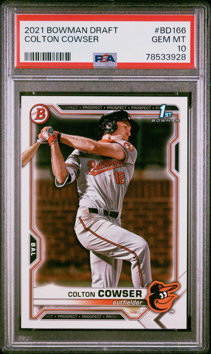 Graded 2021 Topps Bowman Draft Colton Cowser #BD166 Rookie Card PSA 10