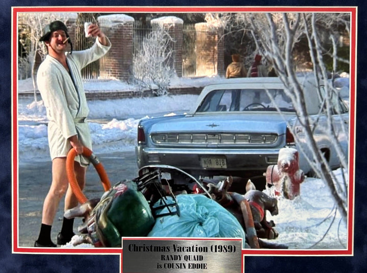 Randy Quaid Autographed Christmas Vacation Shitters Full Hose Framed JSA Photo