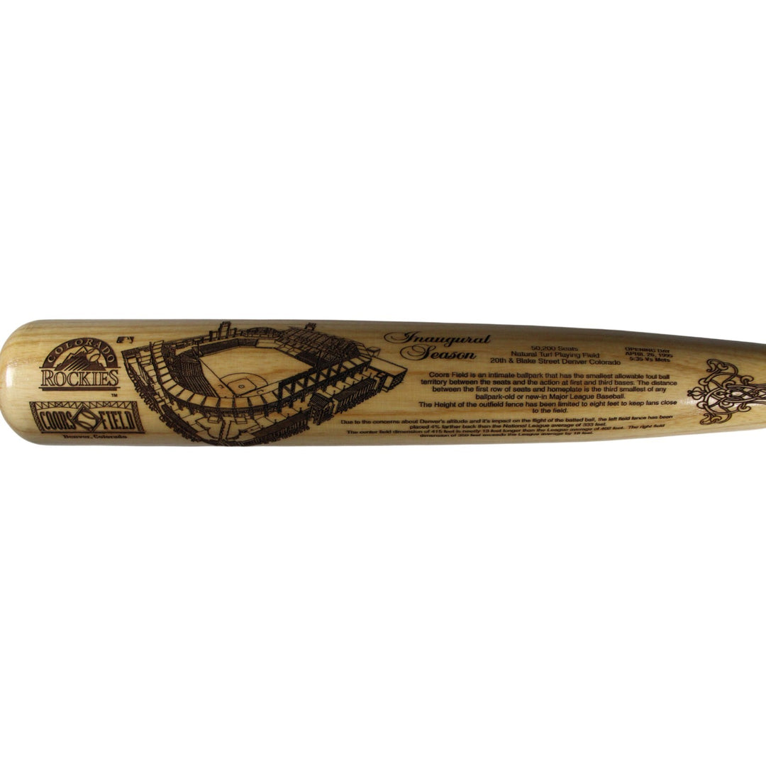Colorado Rockies Coors Field Inaugural Season Heavy Hitter Baseball Bat 53442