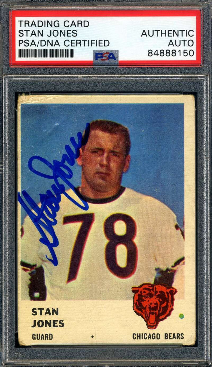 Stan Jones PSA DNA Signed 1961 Fleer Autograph