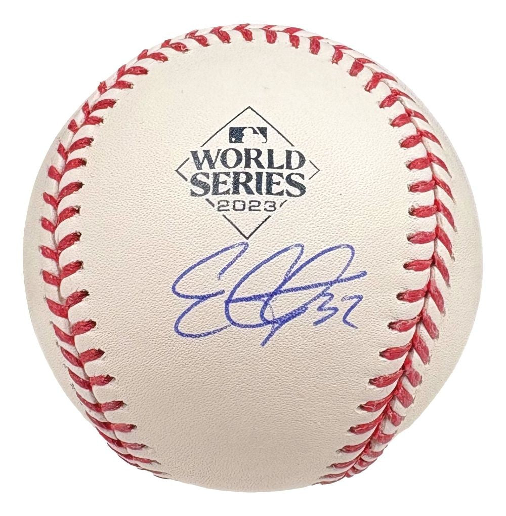 Evan Carter Texas Rangers Signed 2023 World Series Baseball BAS