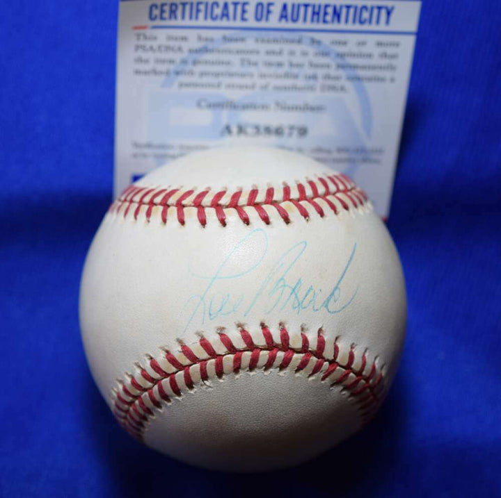 Lou Brock PSA DNA Coa Autograph National League ONL Signed Baseball