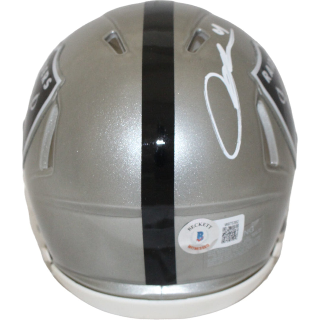 Aidan O'Connell Signed Las Vegas Raiders Flash Mini Helmet Beckett 43087