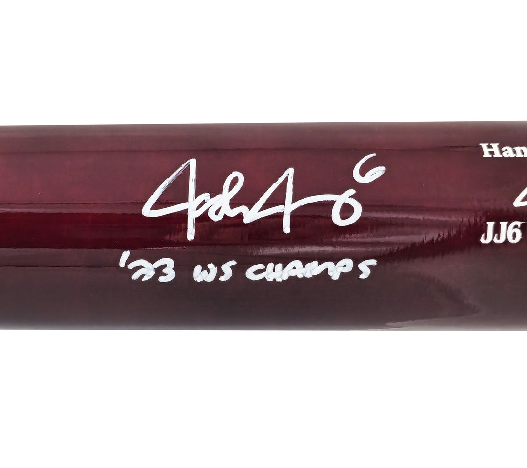 Josh Jung Auto Maroon Marucci Player Model Baseball Bat Rangers 23 WS Champ BAS