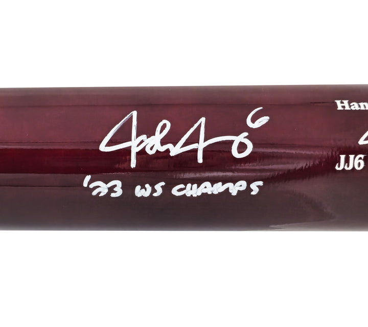 Josh Jung Auto Maroon Marucci Player Model Baseball Bat Rangers 23 WS Champ BAS