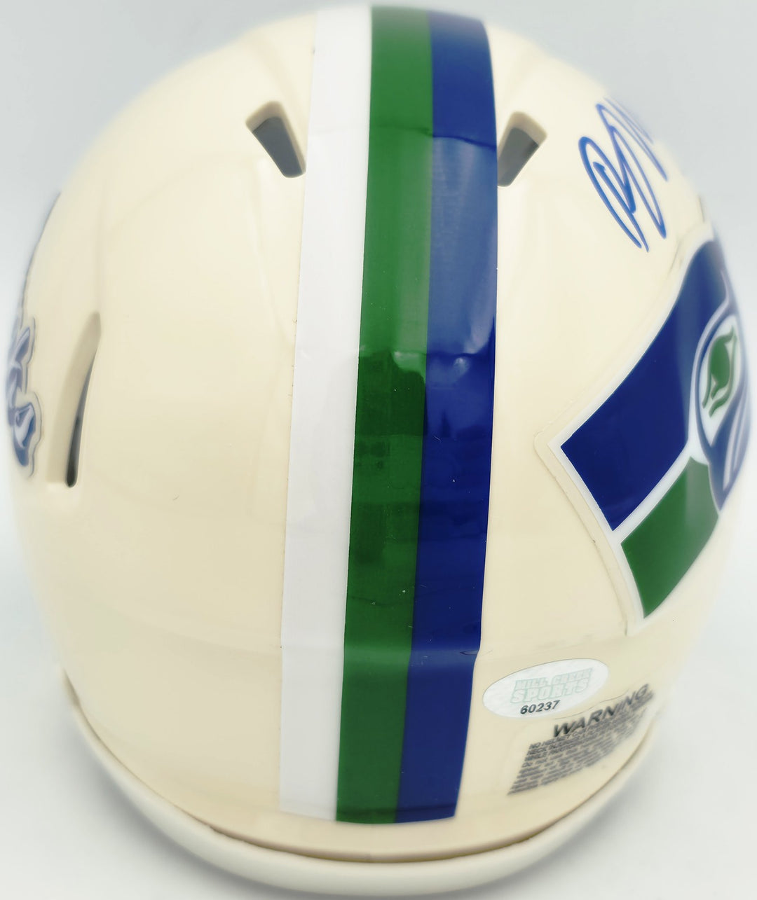 Byron Murphy II Signed Seattle Seahawks Cream Retro Speed Mini Helmet MCS Holo