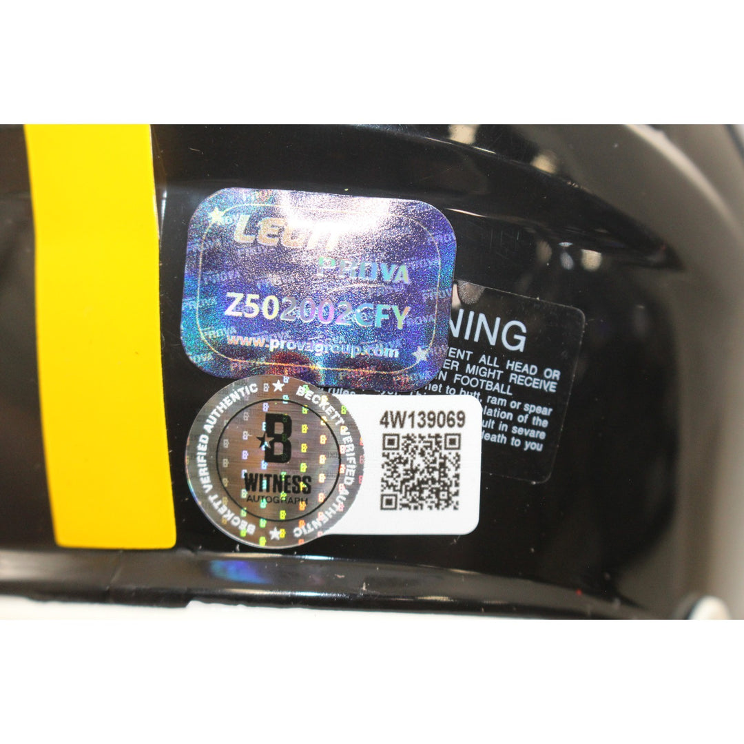 Heath Miller Autographed Pittsburgh Steelers Mini Helmet Beckett Witness 55047