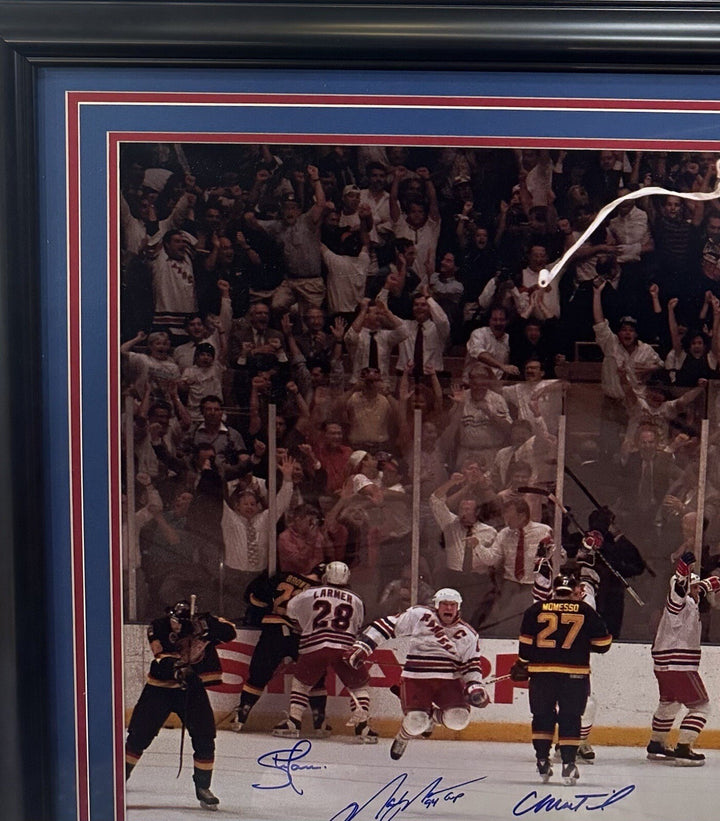1994 Rangers Signed 24x36 Framed Photo SC Champs 0 Seconds Messier Auto Steiner