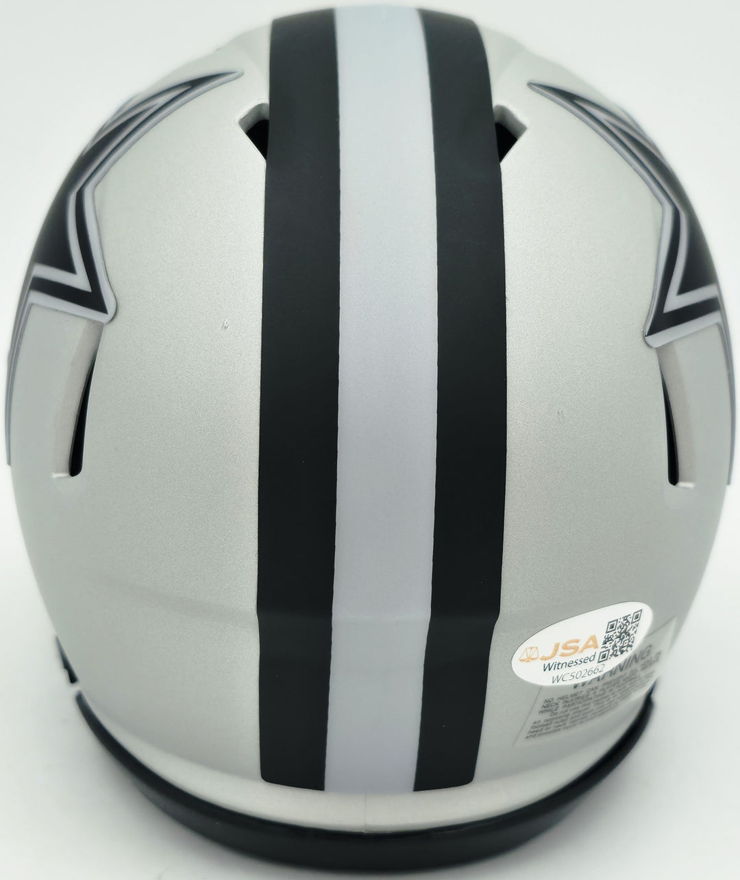 George Pickens Signed Dallas Cowboys Silver Rave Speed Mini Helmet JSA Witness