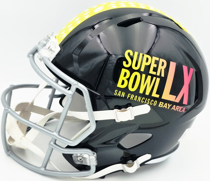 Mike Macdonald Signed Seahawks Black SB LX Full Size Replica Helmet BAS