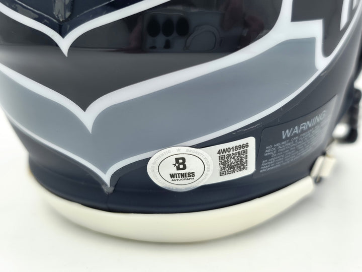 Nick Emmanwori Signed Seattle Seahawks Blue Speed Mini Helmet Beckett Witness