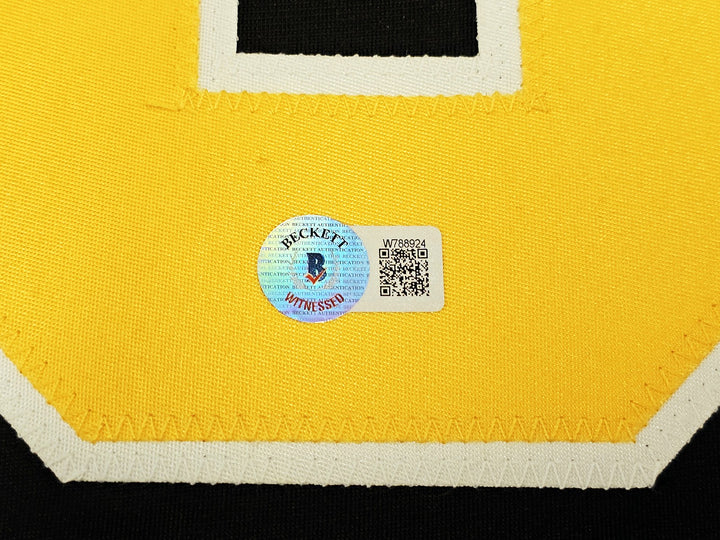 Pittsburgh Penguins Jaromir Jagr Signed Black & Yellow Jersey Beckett Witness