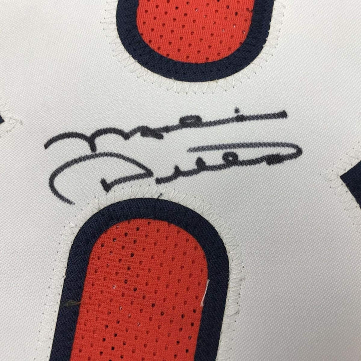 Framed Signed Mike Ditka 35x39 Chicago Orange Stat Jersey JSA COA