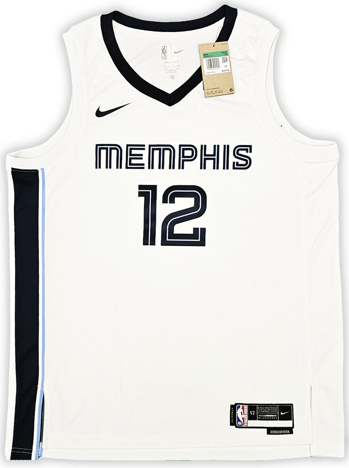 Grizzlies Ja Morant Auto White Nike Association Edt Swingman Jersey 52 Beckett