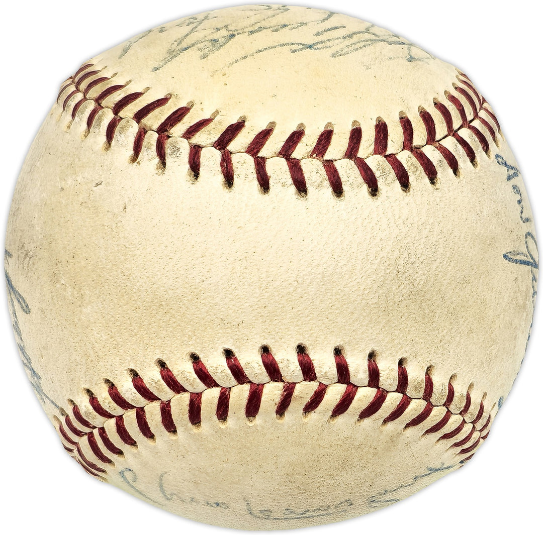 1956 MLB All Stars Auto Harridge AL Baseball 14 Sigs Mickey Mantle Vintage BAS