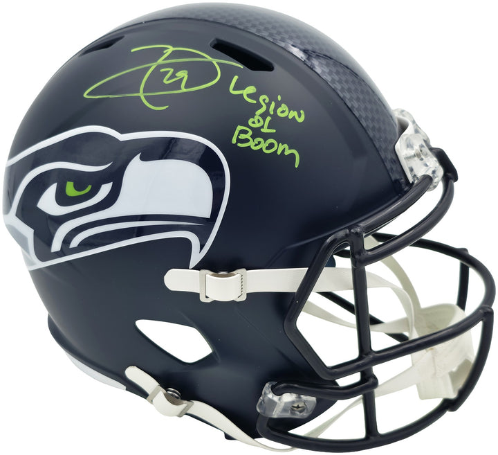 Earl Thomas III Signed Seahawks Blue Full Sz Rep Speed Helmet Beckett Wit