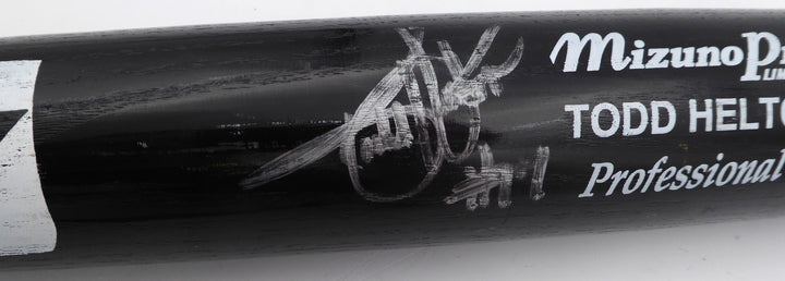 Todd Helton Signed Game Model Mizuno Bat Colorado Rockies Beckett #BM02118