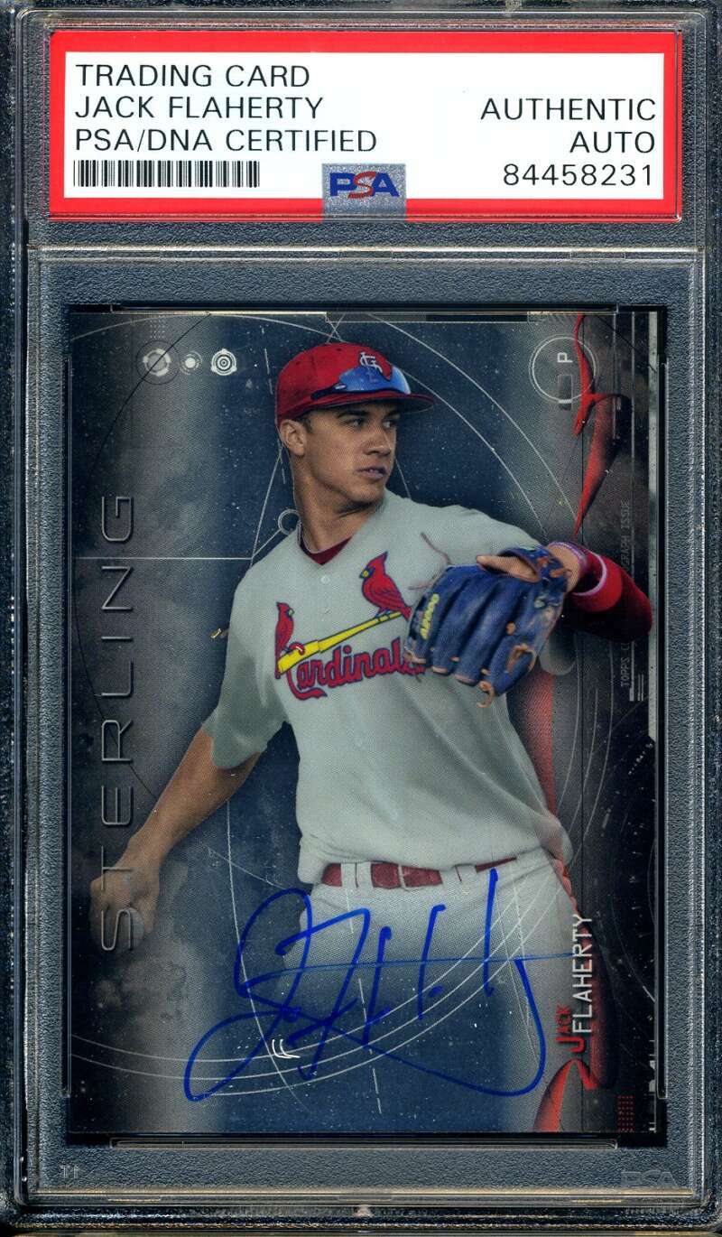 Jack Flaherty PSA DNA Coa Signed 2014 Bowman Sterling Rookie Autograph