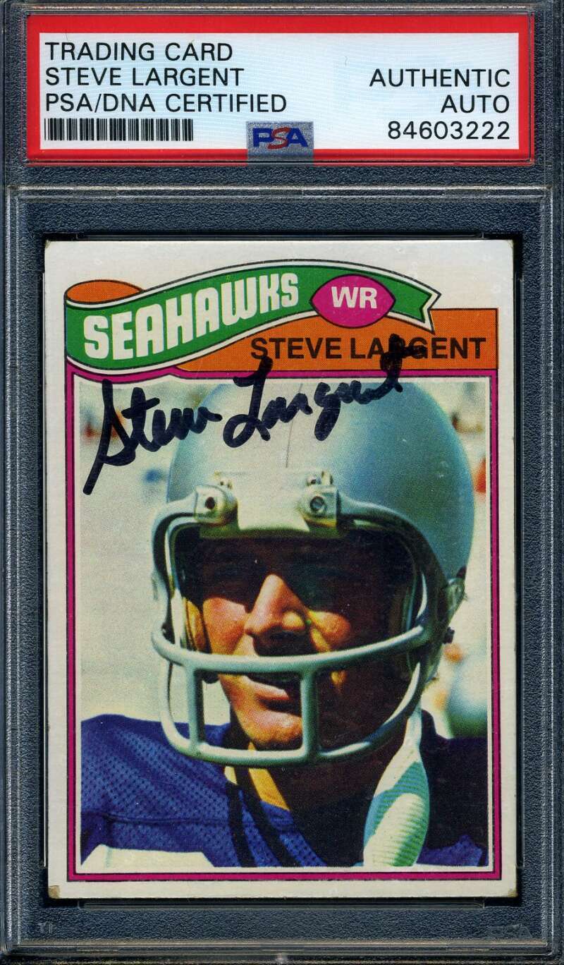 Steve Largent PSA DNA Signed 1977 Topps Rookie Autograph