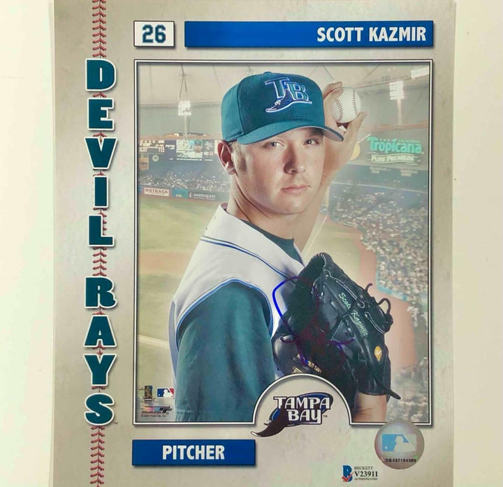Scott Kazmir autograph TB Tampa Bay Devil Rays signed 8x10 photo BAS COA Beckett