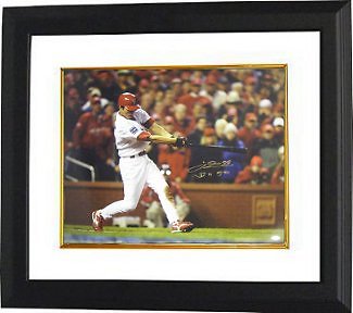 So Taguchi signed Cardinals 16x20 Photo Framed At Bat (06 WS)English/Japanese