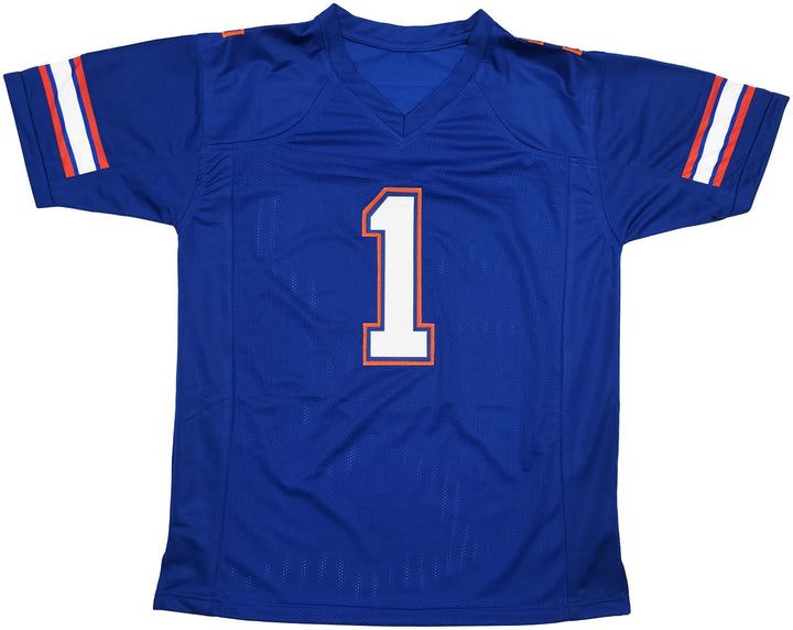 Florida Gators Percy Harvin Autographed Signed Blue Jersey Beckett BAS QR