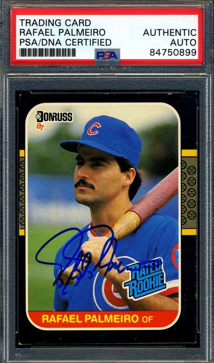 Rafael Palmeiro PSA DNA Signed 1987 Donruss Rookie Autograph