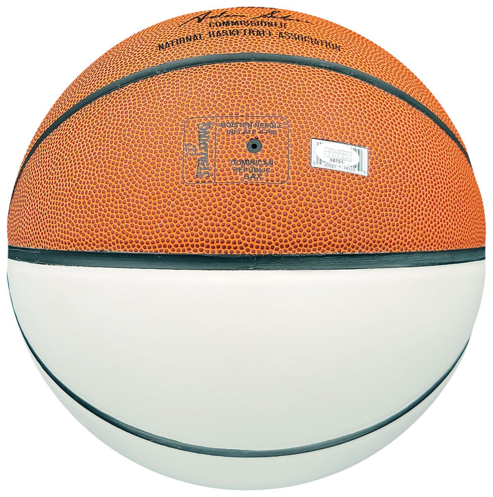 Shawn Kemp Signed Official Spalding White Logo Basketball Supersonics MCS Holo