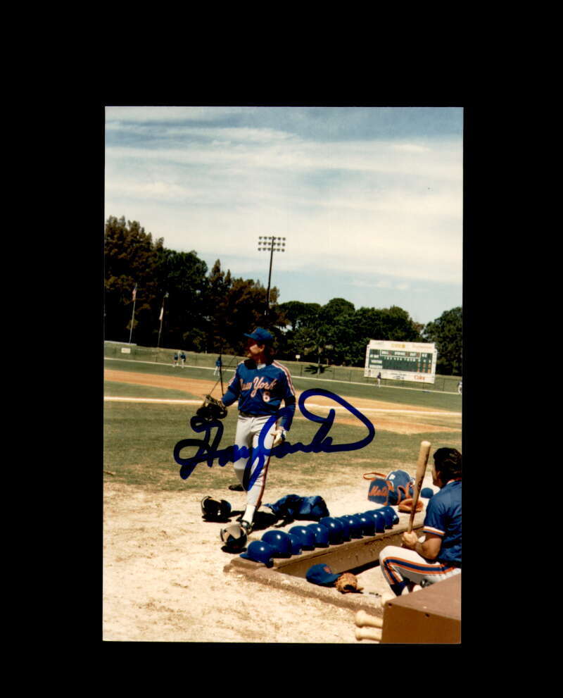 Gary Carter PSA DNA Signed 4x6 Original 90`s Photo Autograph Mets
