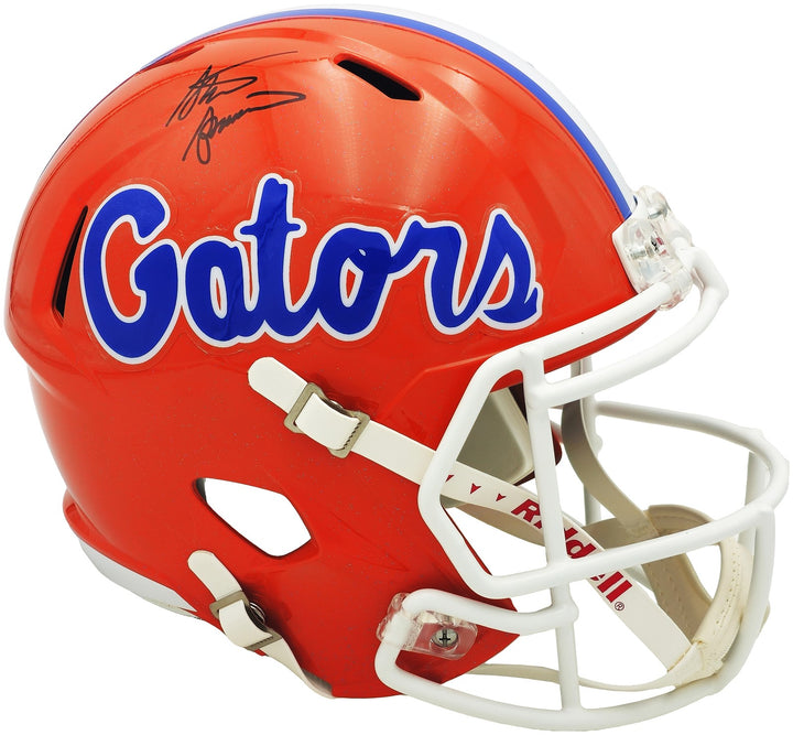 Steve Spurrier Auto Florida Gators Orange Full Size Speed Replica Helmet Beckett