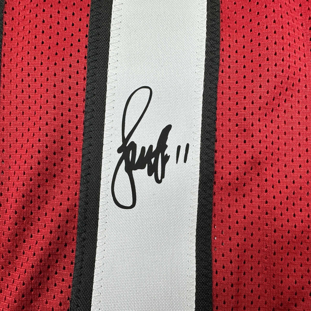 Facsimile Autographed Larry Fitzgerald Arizona Red Reprint Jersey Size Men's XL